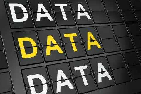 Data concept: Data on airport board Stock Illustration