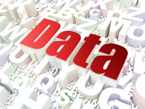 Data concept: Data on alphabet background Stock Illustration