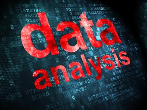 Data concept: Data Analysis on digital background Stock Illustration