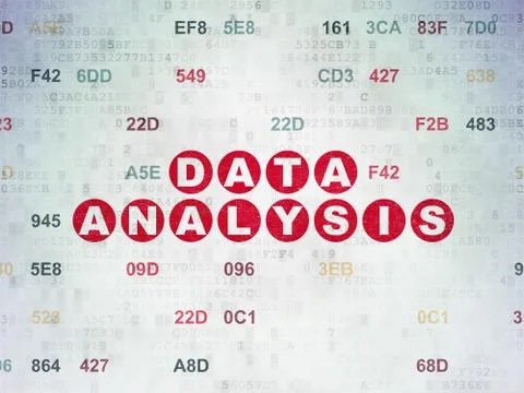 Data concept: Data Analysis on Digital Paper background Stock Illustration