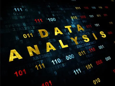 Data concept: Data Analysis on Digital background 스톡 일러스트