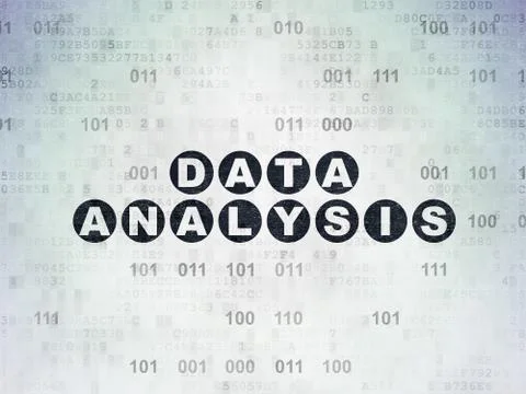 Data concept: Data Analysis on Digital Data Paper background Stock Illustration