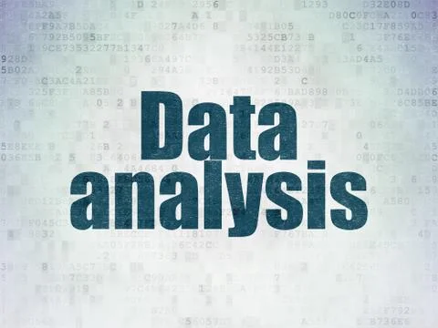 Data concept: Data Analysis on Digital Data Paper background Stock Illustration