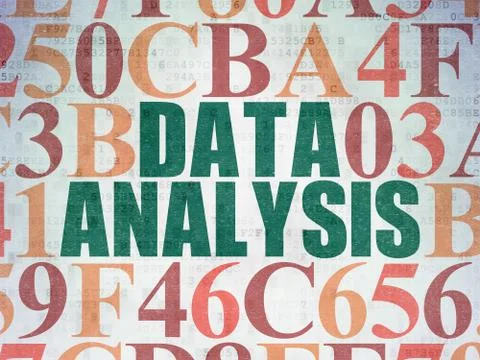 Data concept: Data Analysis on Digital Data Paper background イラスト素材