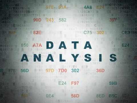 Data concept: Data Analysis on Digital Data Paper background Stock Illustration