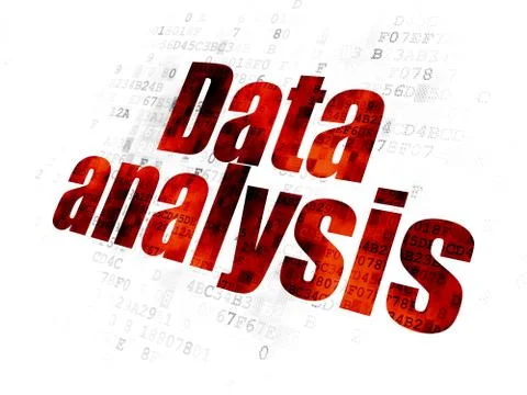 Data concept: Data Analysis on Digital background Stock Illustration