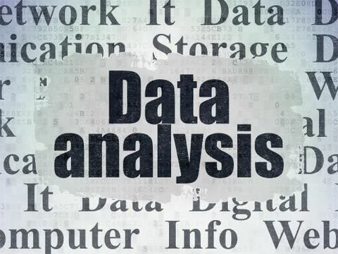 Data concept: Data Analysis on Digital Data Paper background Stockillustratie