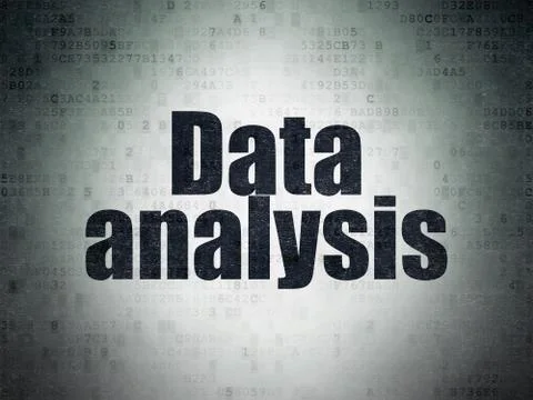 Data concept: Data Analysis on Digital Data Paper background Stock Illustration