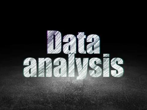 Data concept: Data Analysis in grunge dark room Stockillustratie