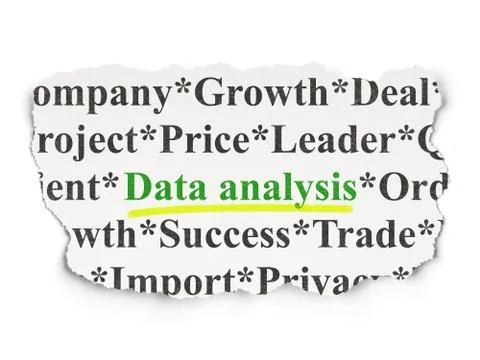 Data concept: Data Analysis on Paper background 스톡 일러스트