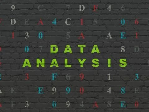 Data concept: Data Analysis on wall background Stockillustratie