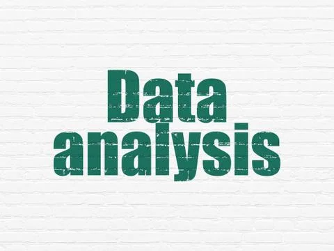 Data concept: Data Analysis on wall background Illustrazione stock