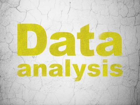 Data concept: Data Analysis on wall background 스톡 일러스트