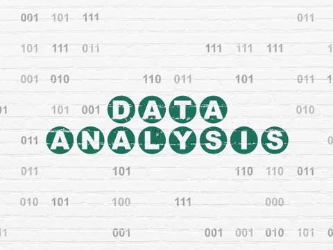 Data concept: Data Analysis on wall background Ilustración de archivo