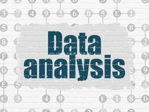 Data concept: Data Analysis on wall background Illustrazione stock