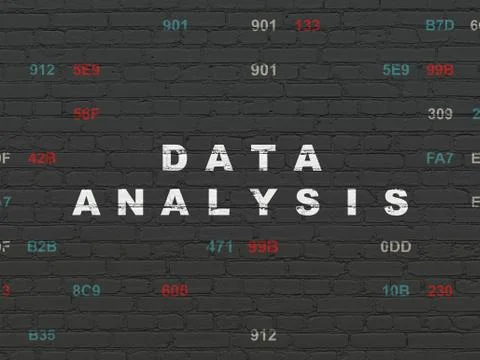 Data concept: Data Analysis on wall background イラスト素材