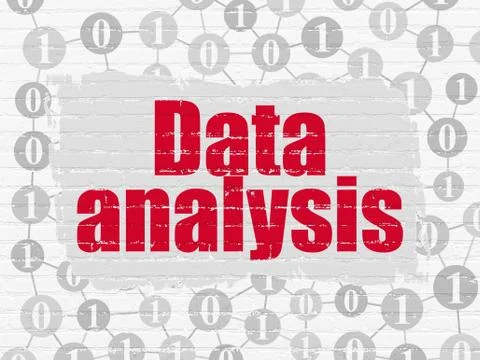 Data concept: Data Analysis on wall background Illustrazione stock