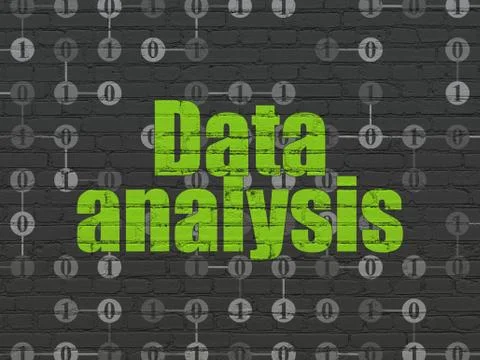 Data concept: Data Analysis on wall background Stock Illustration