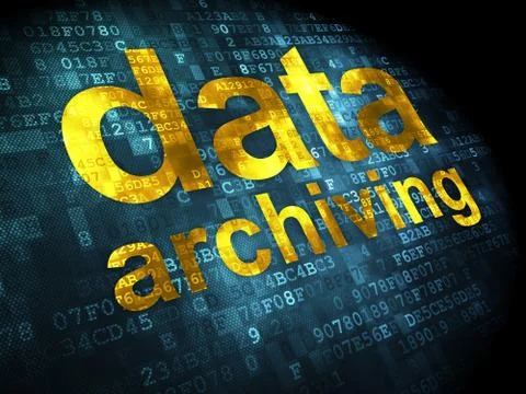 Data concept: Data Archiving on digital background Illustrazione stock