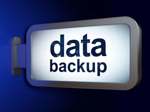 Data concept: Data Backup on billboard background Illustration