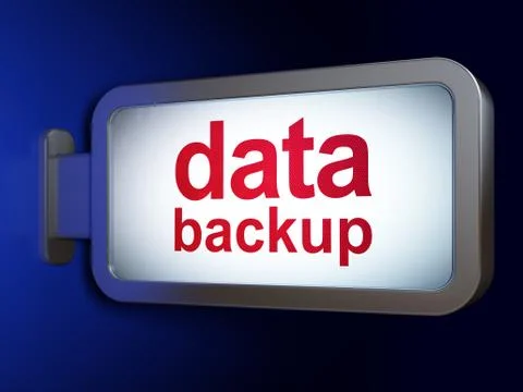 Data concept: Data Backup on billboard background Illustration