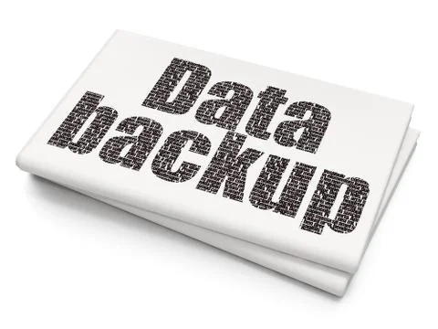Data concept: Data Backup on Blank Newspaper background Stock Illustration