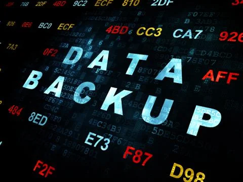 Data concept: Data Backup on Digital background Stock Illustration