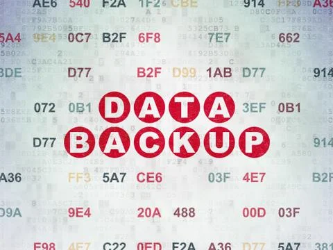 Data concept: Data Backup on Digital Data Paper background イラスト素材