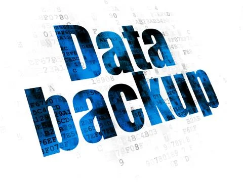 Data concept: Data Backup on Digital background Illustrazione stock