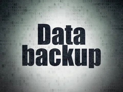 Data concept: Data Backup on Digital Data Paper background Illustrazione stock