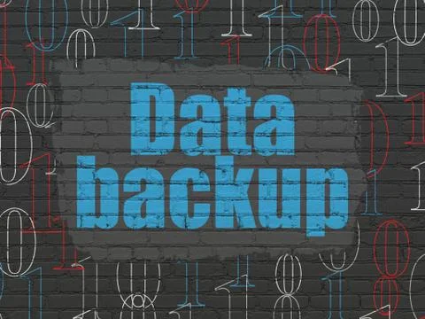 Data concept: Data Backup on wall background Illustrazione stock