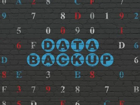 Data concept: Data Backup on wall background Illustrazione stock