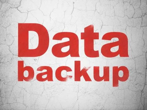 Data concept: Data Backup on wall background Stock Illustration