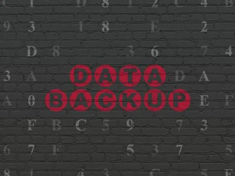 Data concept: Data Backup on wall background Illustrazione stock