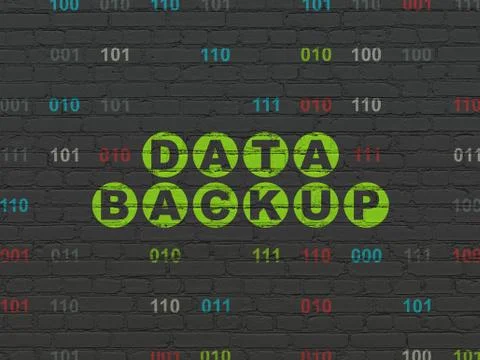 Data concept: Data Backup on wall background Illustrazione stock
