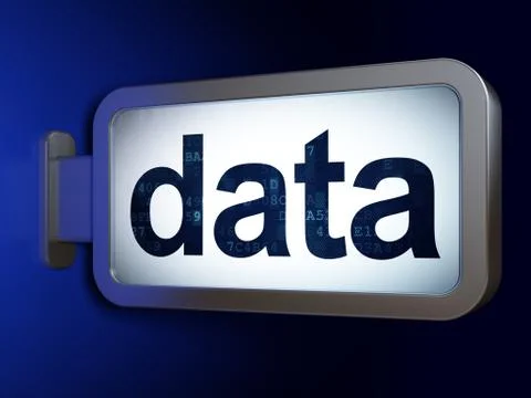 Data concept: Data on billboard background Illustration