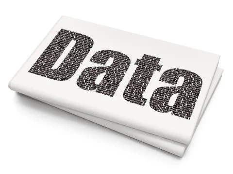 Data concept: Data on Blank Newspaper background Stock Illustration