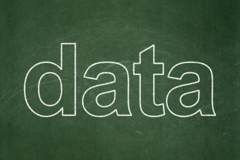 Data concept: Data on chalkboard background Stockillustratie