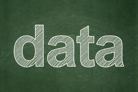 Data concept: Data on chalkboard background Illustrazione stock