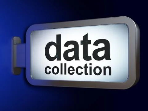 Data concept: Data Collection on billboard background Stock Illustration