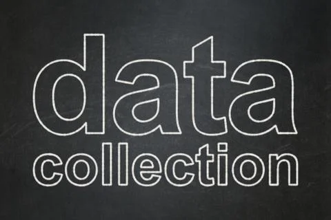Data concept: Data Collection on chalkboard background Stock Illustration