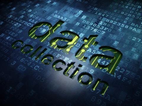 Data concept: Data Collection on digital screen background Stock Illustration
