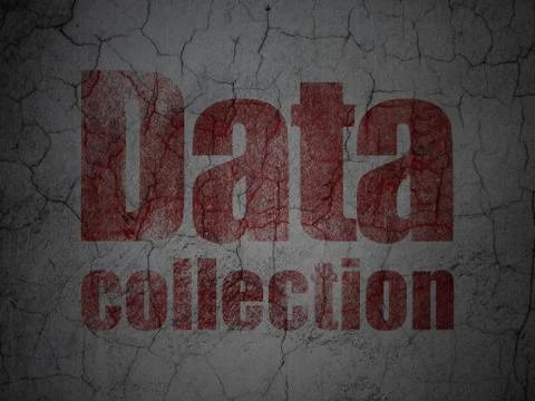 Data concept: Data Collection on grunge wall background Ilustração Stock