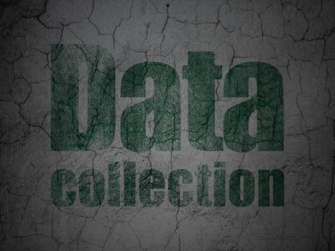 Data concept: Data Collection on grunge wall background Stock Illustration