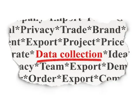 Data concept: Data Collection on Paper background Stock Illustration