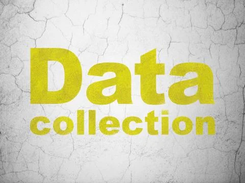 Data concept: Data Collection on wall background Stock Illustration