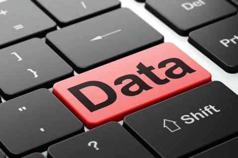 Data concept: Data on computer keyboard background イラスト素材