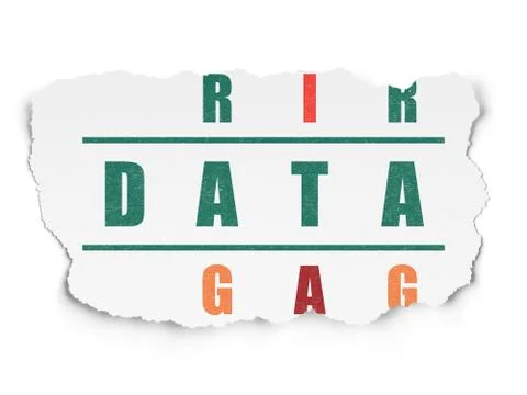 Data concept: Data in Crossword Puzzle Stockillustratie