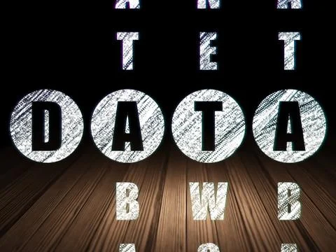 Data concept: Data in Crossword Puzzle Illustrazione stock