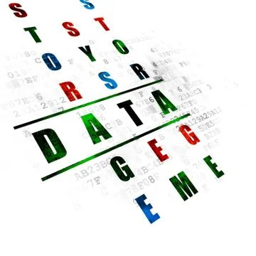 Data concept: Data in Crossword Puzzle 스톡 일러스트